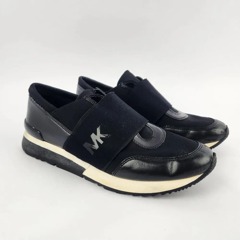 Michael Kors Felix, Black slip-on white siding, Trainer Sneakers Black 8M